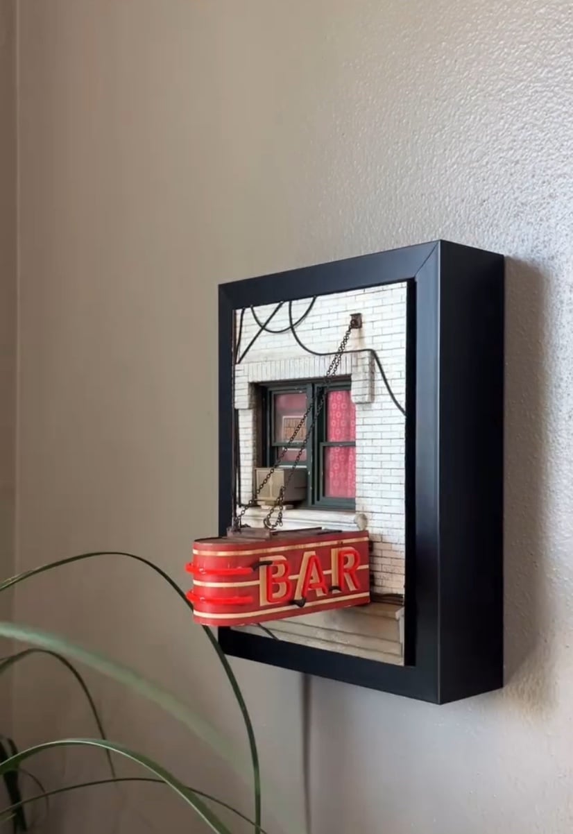 🎁TikTok Last Day Sale - 70% OFF🔥Miniature Bar Window on the Wall