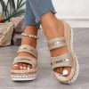 Women's Silver Zipper Hollow Fashion Sandals