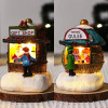 👍🔥Christmas resin small house Santa Claus store micro landscape resin ornaments