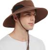 EINSKEY Unisex Sun Hat, Waterproof Wide Brim Bucket Hat Packable Boonie Hat for Fishing Hiking Gardening Safari Beach