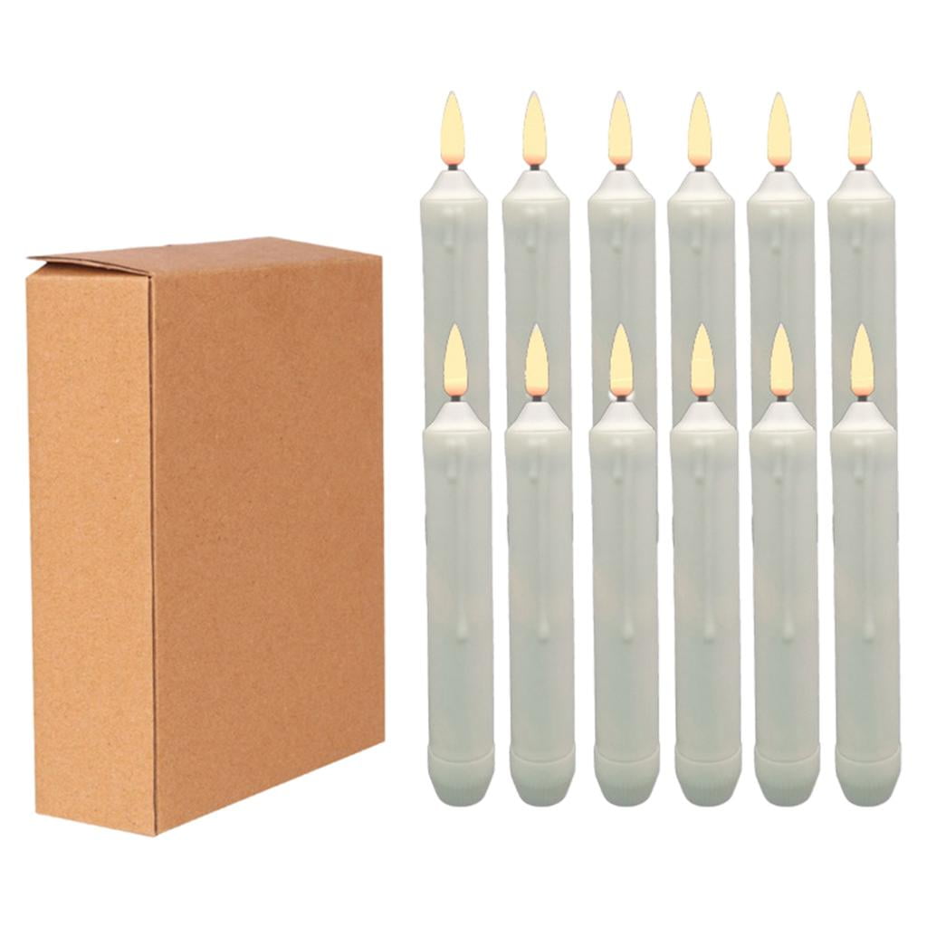 🎄Christmas Sales 48% OFF🔥6 PCS Window Flameless Led Taper Candles with Sensor Dusk to Dawn