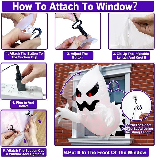 🎁TikTok Last Day Sale - 70% OFF🎉LED Halloween Inflatable Ghost👻