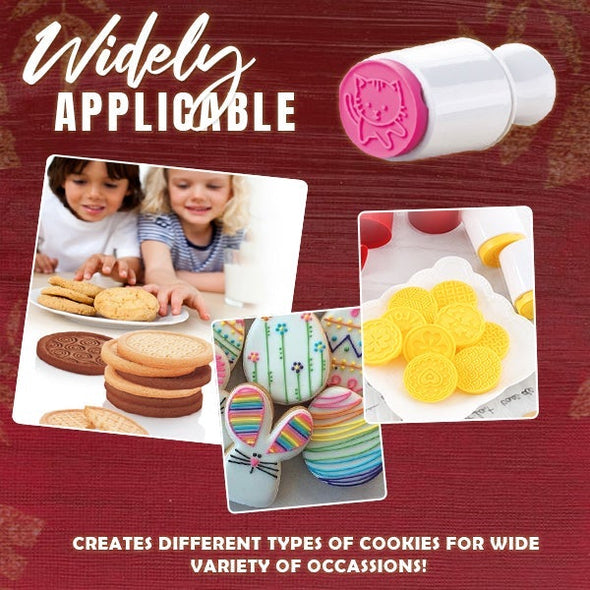 Early Christmas Hot Sale 48% OFF -  Non-Stick Cookie Stamp & Cutter (6 Styles Set)