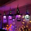 5PCS Halloween Hanging Lighted Glowing Witch Hat