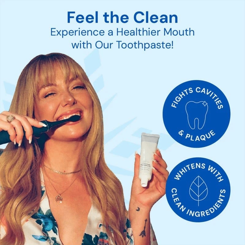 🦷Fluoride-Free Hydroxyapatite Teeth Whitening Toothpaste with Coconut Oil & Xylitol❄️