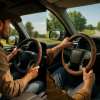 Retro Western Cowboy Car Universal Steering Wheel Cover
