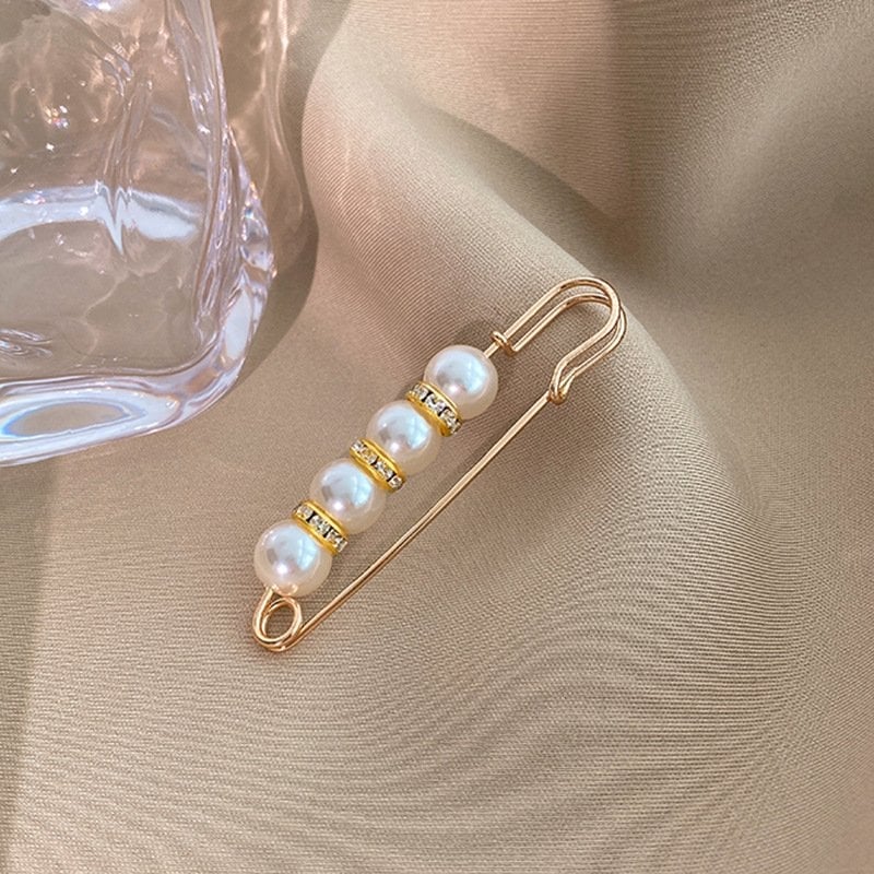 🔥Last Day 50% OFF🔥Fancy Rhinestones Pearls Safety Pin Brooch