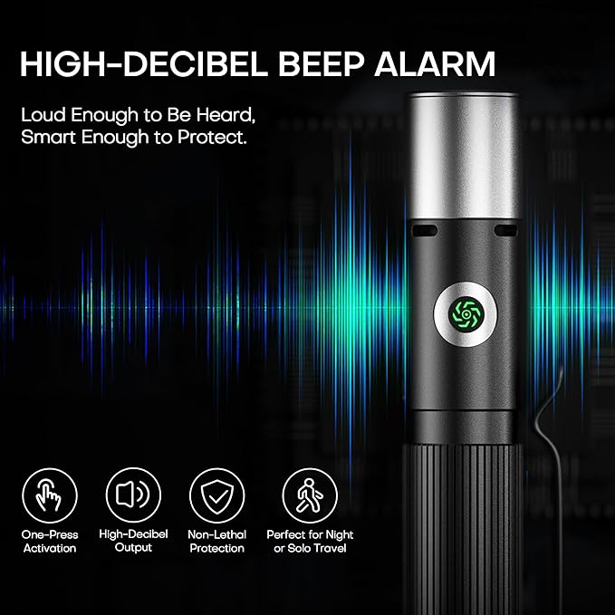 🔥Hot Sellng🔥3-in-1 Flashlight with Stun Arc & Siren Alarm