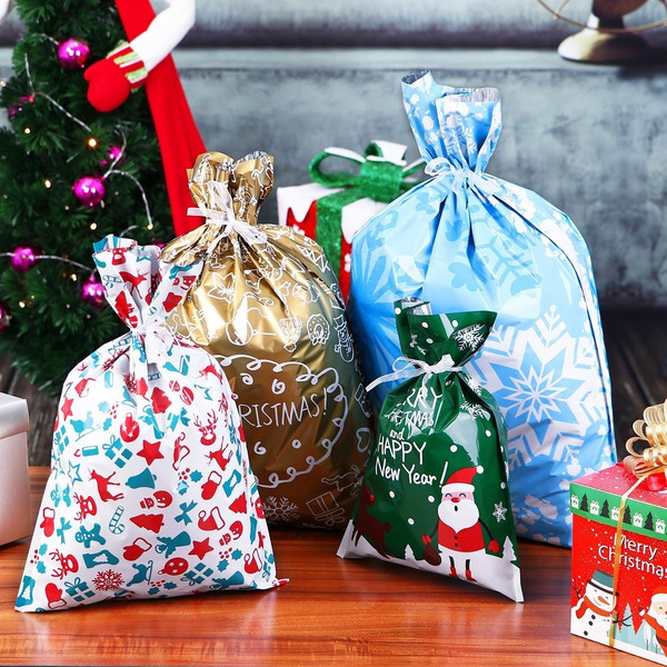 (🎄Early Christmas Sale-60% OFF)Drawstring Christmas Gift Bags, Buy 7 Get Extra 20% OFF