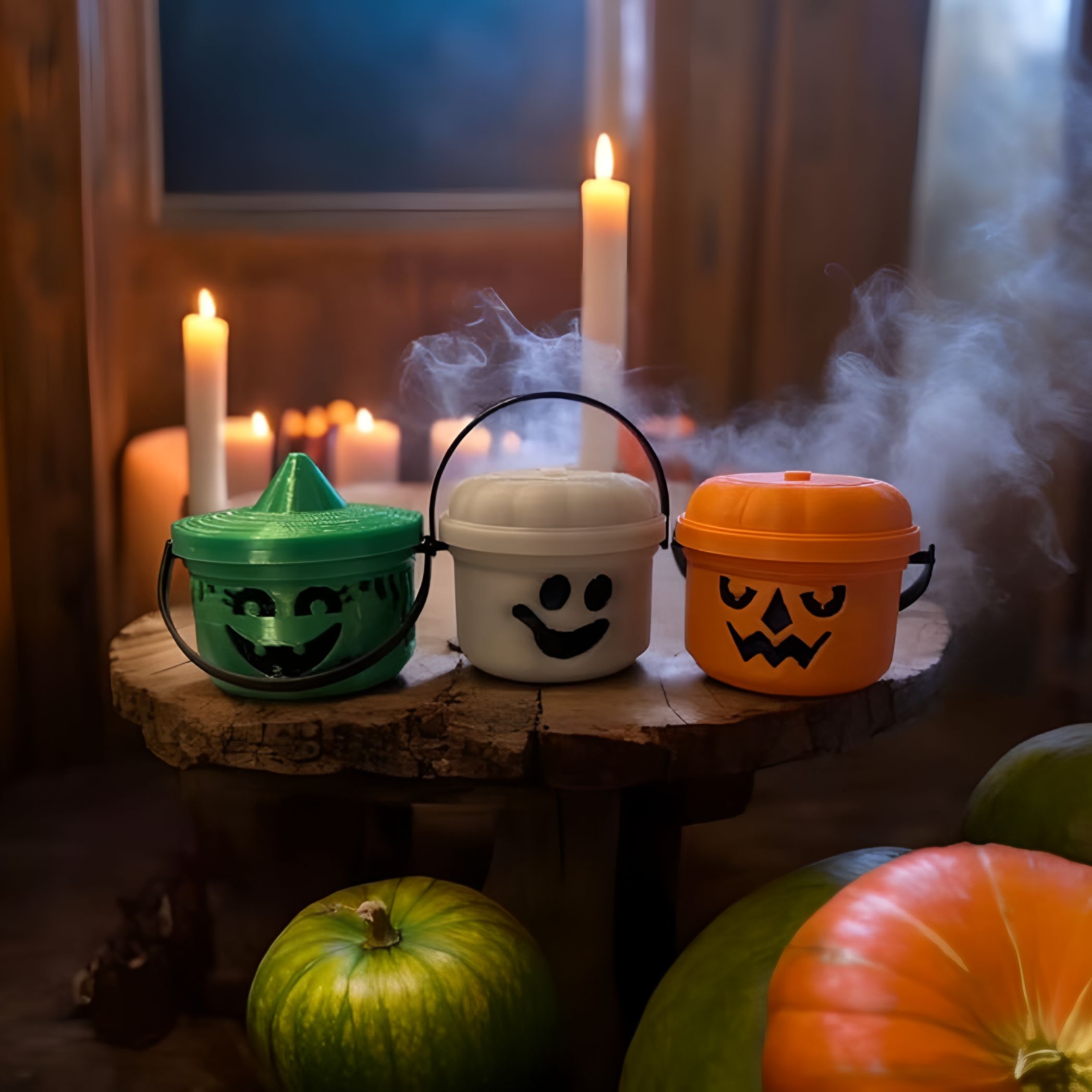 🔥Gruselige Mini Boo Bucket‑Figuren