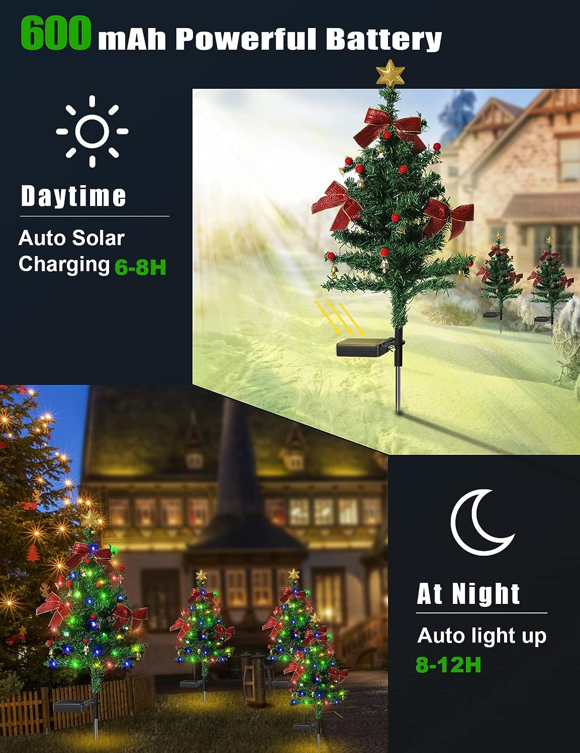 Solar Christmas Decorations Tree Lights