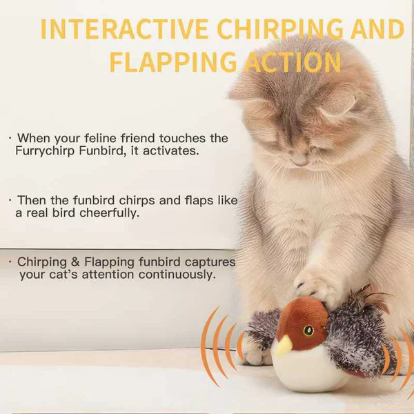 🔥 Last Day Sale 50% Off  ⏰ Interactive Chirping Bird Cat Toy 🐧