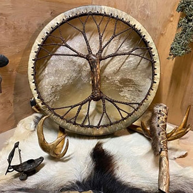 🔥Handmade Shaman Drums 'Tree Of Life' Spirit Music
