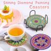 (🔥CHRISTMAS SALE - 50% OFF) Diamond Crafts Coasters Diamond Painting Coasters (8 PCS)