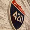 🎄🎅Christmas Presale - 49% OFF🎄-🛡Handcrafted Interstate 420 Shield Carved Wood Highway Sign