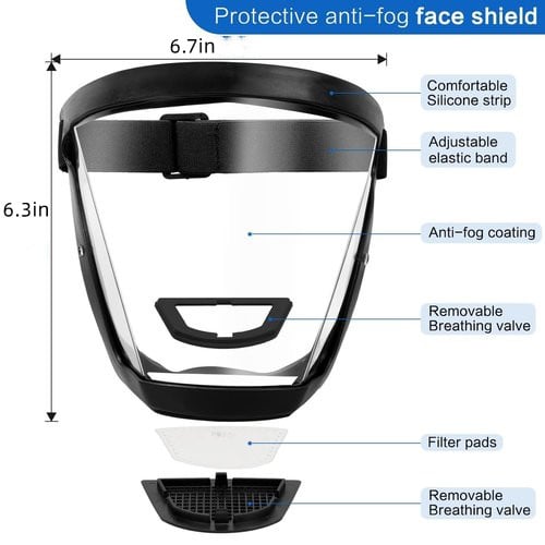 🔥New Year Promotion 48% OFF🔥Upgraded Anti-Fog Protective Full Face Shield