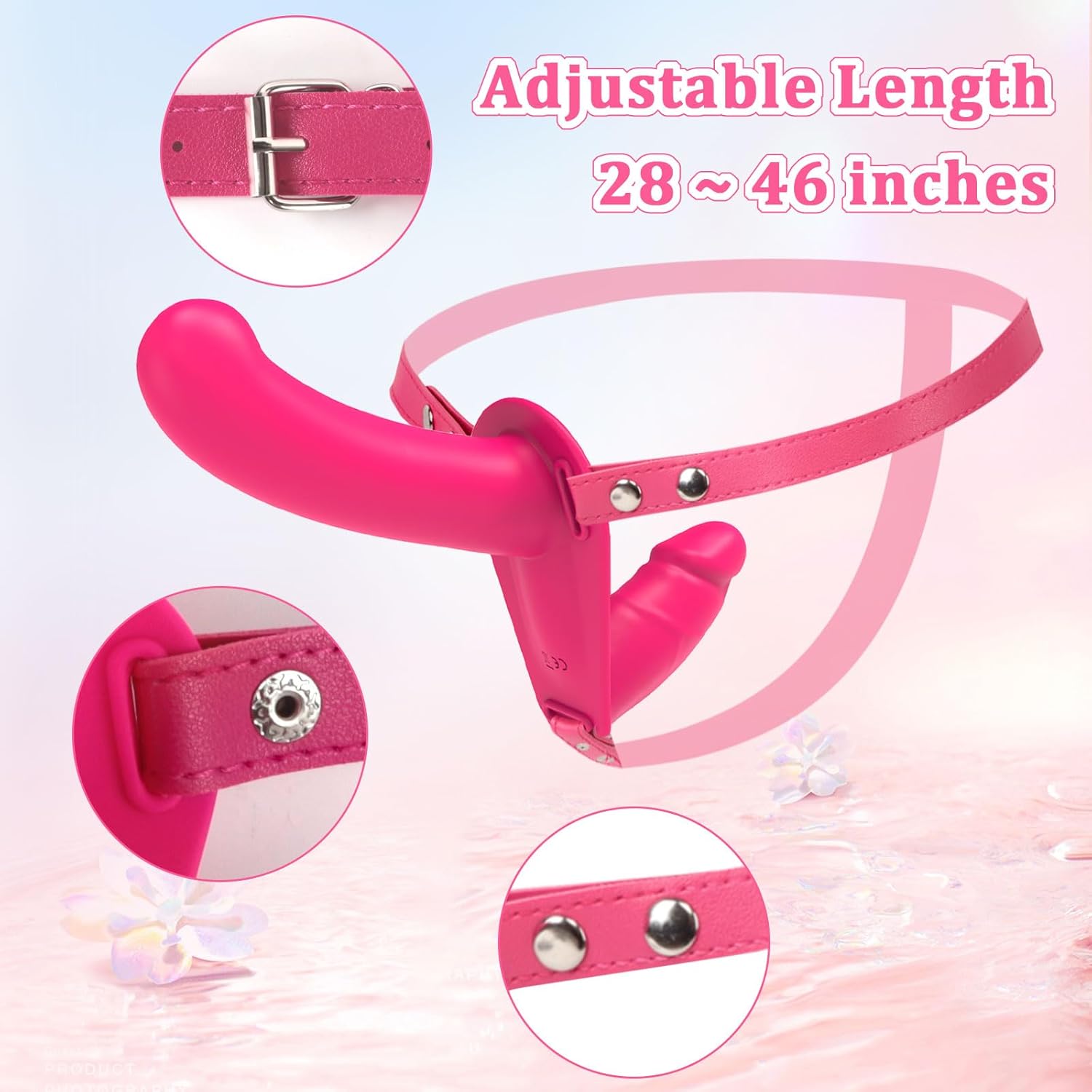 Lesbian Strap-on Dildo Vibrator Double-ended Dildo with Remote Control