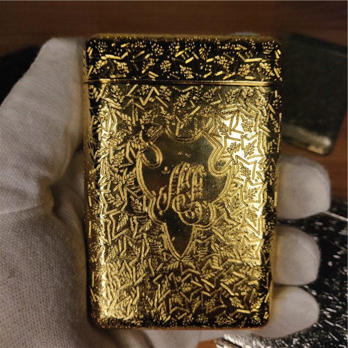 Retro Peaky Blinders Cigarette Case Hand-Carved Shelby