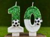 Creative football digital birthday candle