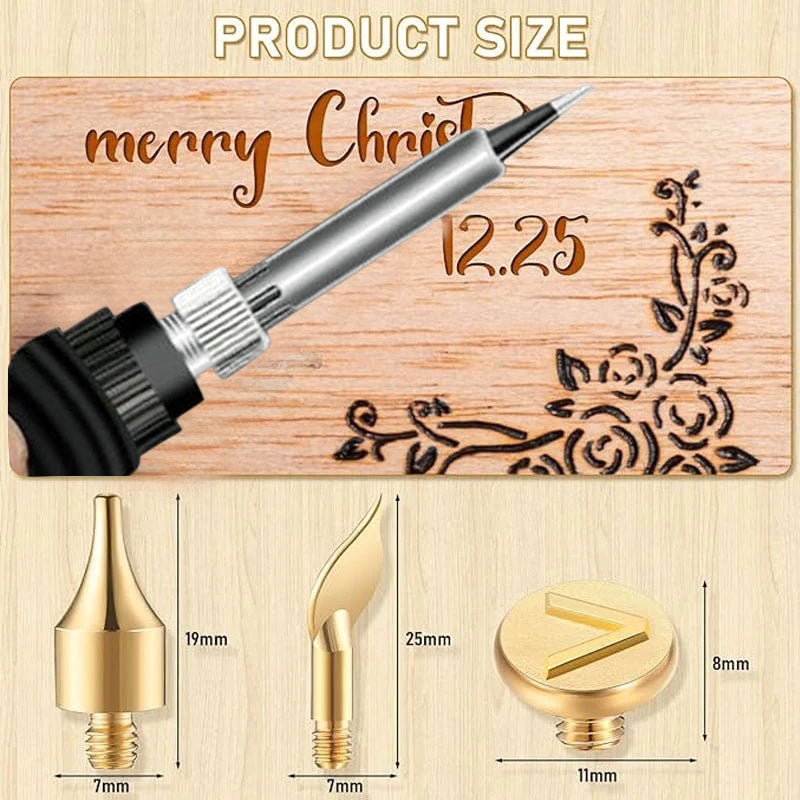 🎁TikTok Last Day Promotion -70% OFF🔥26 Letters Copper Mold —DIY Wood Burning/Carving Set