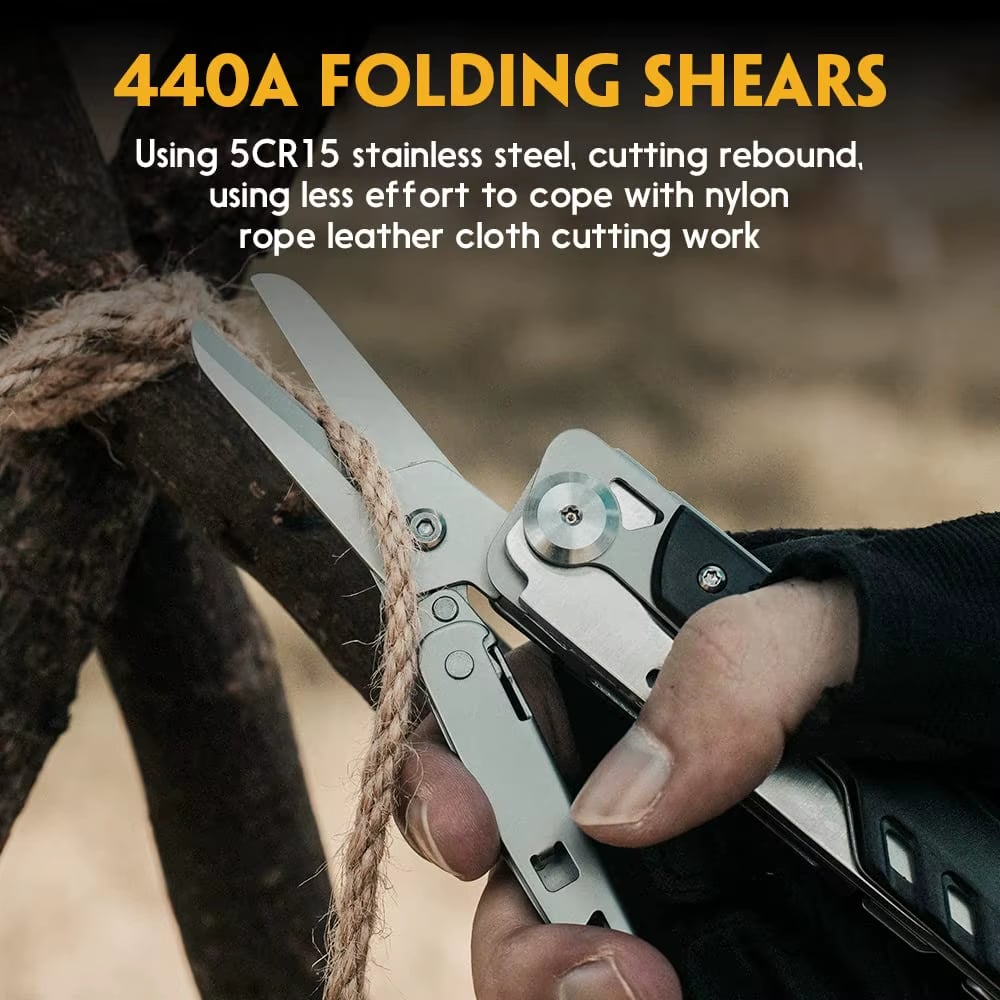9 in 1 D2 Steel Outdoor Multi-Tool Kit – Detachable