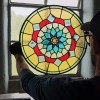 Handmade.🌈Round Leaded Stained glass