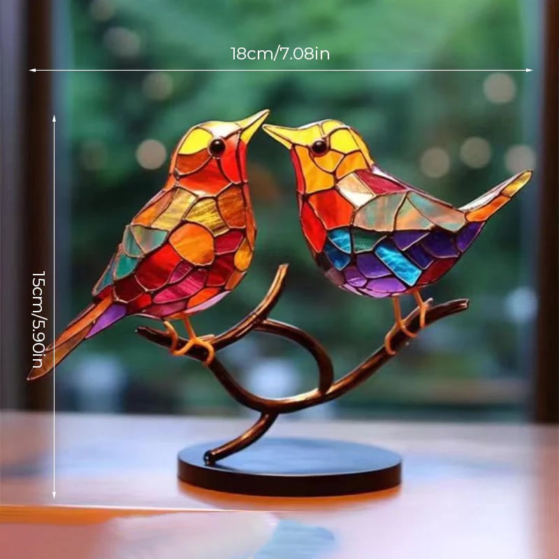 🔥Last Day 50% OFF🎉Birds on Branches Stained Glass Ornaments