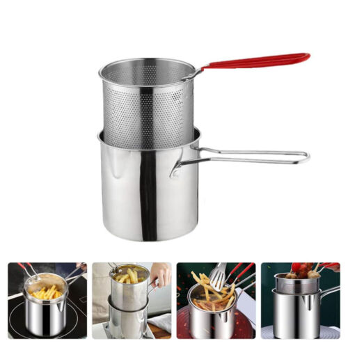 🎁Mother's Day Sale-304 Stainless Steel Deep Fryer Pot with Basket Detachable