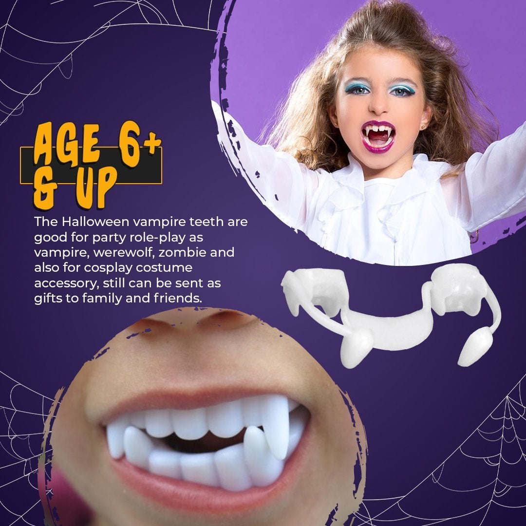 🔥Limited Time Sale 48% OFF🎉Retractable Halloween Vampire Fangs(Buy 2 free 1)