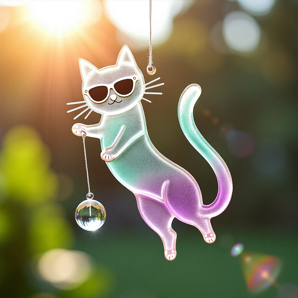 Colorful Cat Sun Catcher