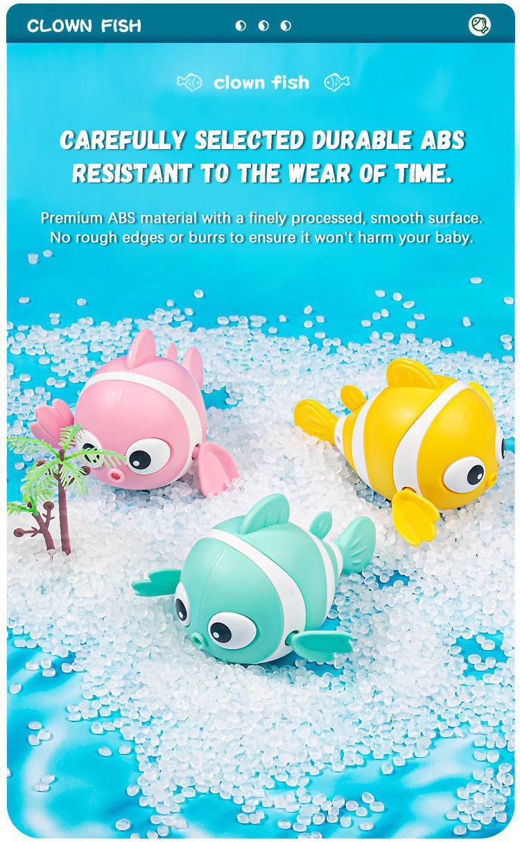 ⏰LAST DAY SALE 50% OFF💥Baby Bath Clownfish Wind-up Toy