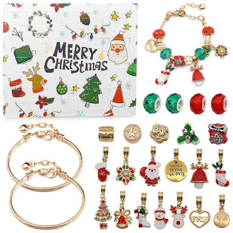 (🌲Early Christmas Sale- 49% OFF) DIY Christmas Advent Calendar Bracelets Set