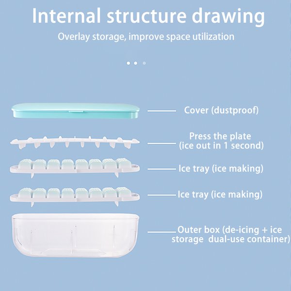 🔥(HOT SALE - 50% OFF) Press Type Ice Cube Maker - Buy 2 Free Shipping