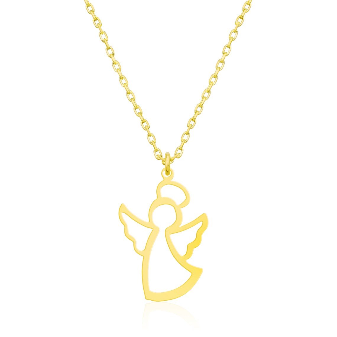 🔥Handmade 24K Gold Guardian Angel Charm Necklace - Ready to Ship