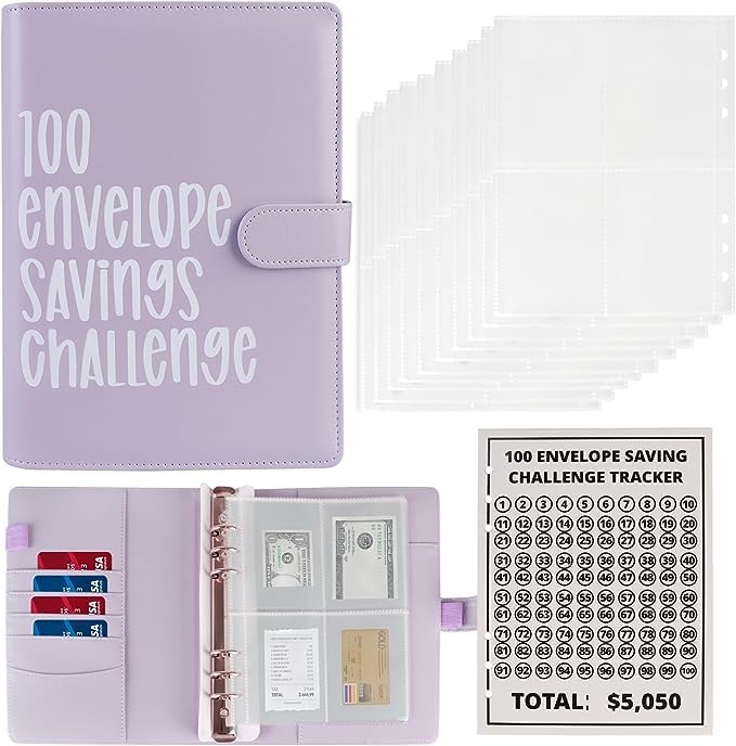 100 Envelope Savings Challenge™💰 Easily save $5,050