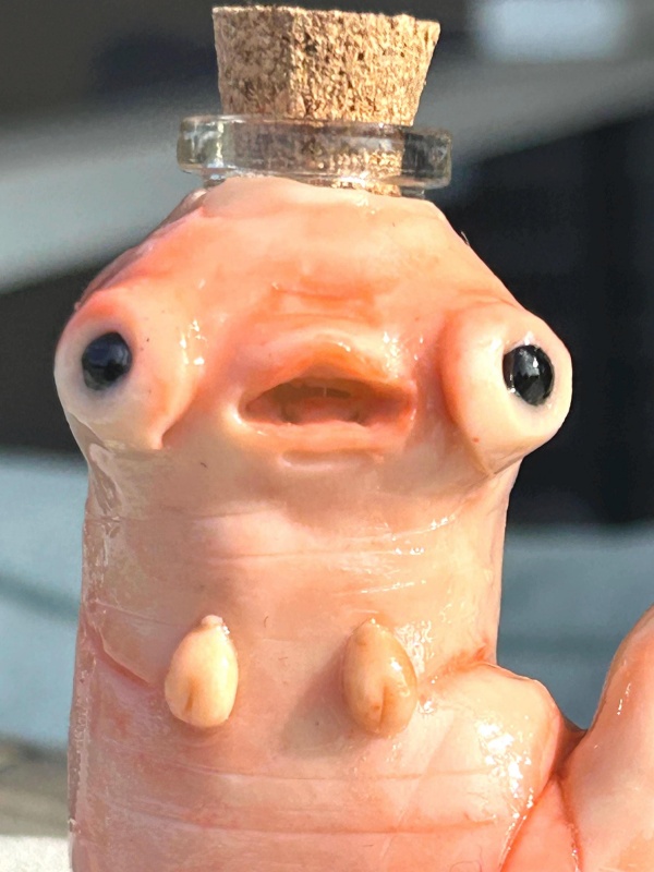 Strange weird wormy jar