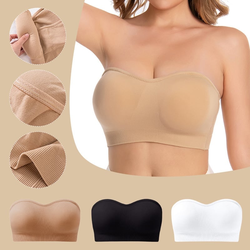 💥LAST DAY SALE 50% OFF💥Non-Slip Silicone Padded Bandeau Bra