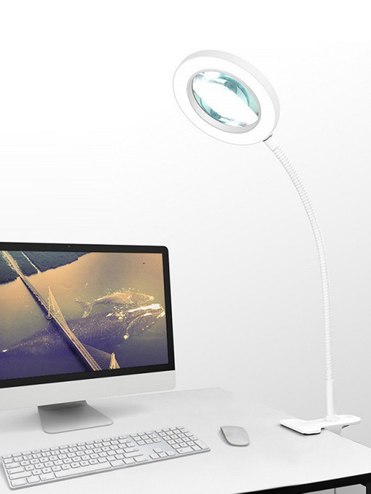 💥LAST DAY SALE 50% OFF💥Magnifying Glass Clip-On Desk Lamp⚡Buy 2 Free Shipping