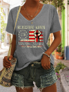 Women's Rejecting Kings Printed V-Neck T-Shirt