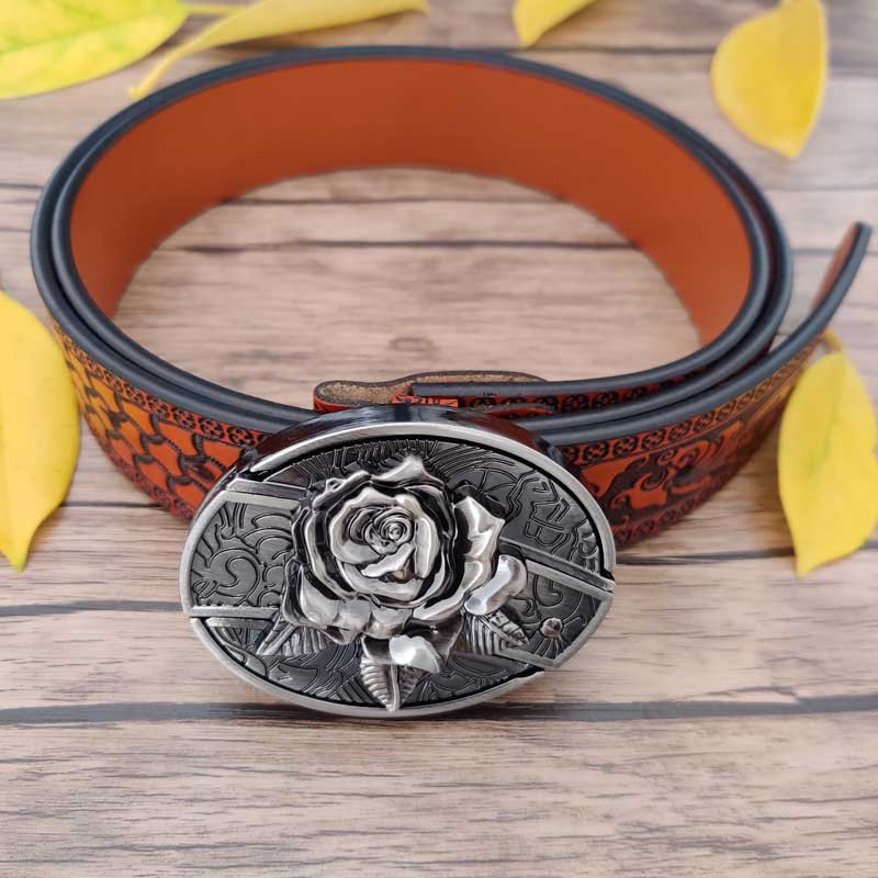 🎅Last Day Sale 50% OFF🌲Fashion Punk Genuine Leather Belt With Knife