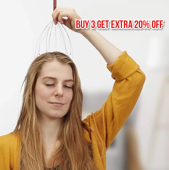 (EASTER SALE - SAVE 50% OFF)Hand Held Scalp Massager- Relax body and soul -Buy 3 Get Extra 20% Off