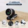 💥Portable Handheld Turbo Fan, 5 Gear Wind,4000mAh Battery Operated