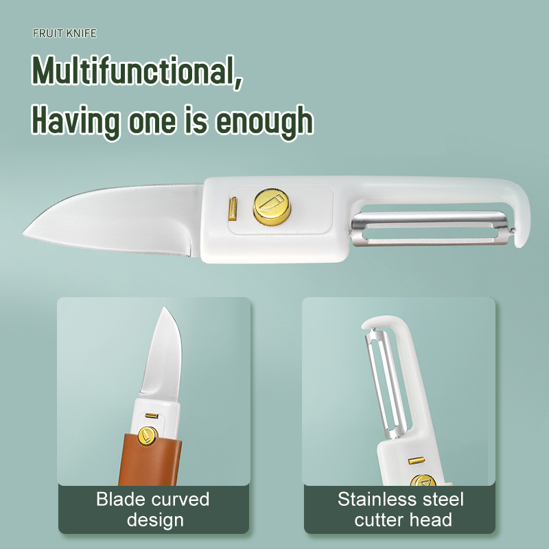 (🌲Early Christmas Sale- SAVE 48% OFF)2 in 1 Multifunctional Fruit Knife💥(buy 2 get 1 free now)