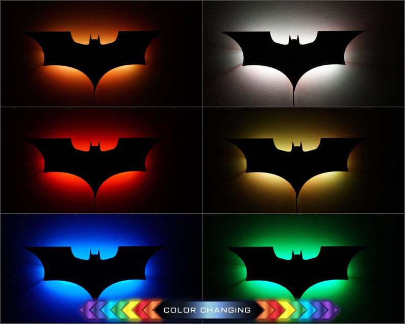 🎁TikTok Last Day Sale - 70% OFF🎉16 colors 3D creative superhero LED atmosphere wall light⚡🦇