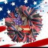 🏵100% Handmade American Patriotic Star Wreath(Mariana Smith Handmade®)