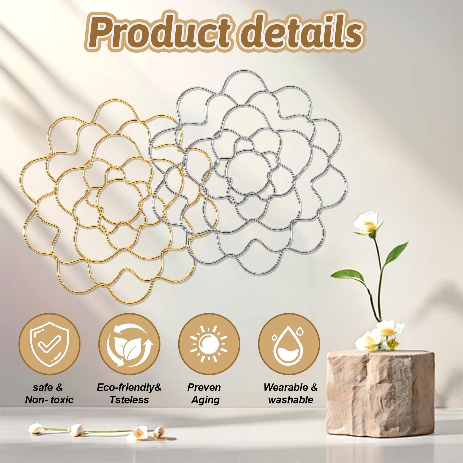 🎁TikTok Last Day Sale - 70% OFF🎉🌸Stainless Steel Floral Grid Organizer♻️