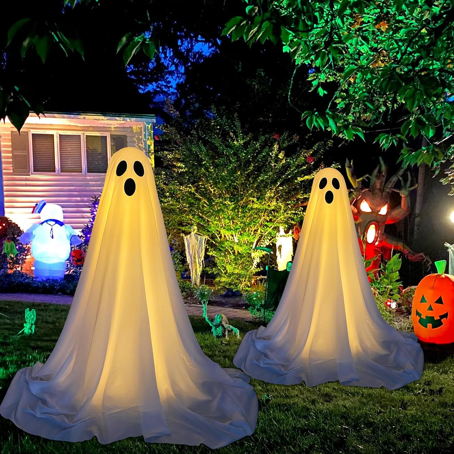 🔥Last Day Promotion 48% OFF-🎁-Halloween Spooky DIY Lit Ghost Decor