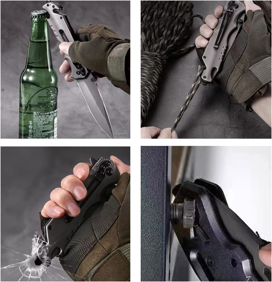 5-in-1 Multitool Folding Knife with Glass Breaker
