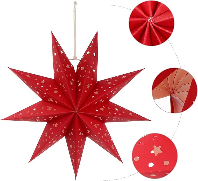 🎁TikTok Last Day Sale - 70% OFF🔥9-Pointed Star Lantern Lampshade for Christmas, New Year, Wedding, and Birthday Decorations
