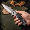 Handmade Black Titanium Knight Outdoor Folding Knife - Free Shipping!!!